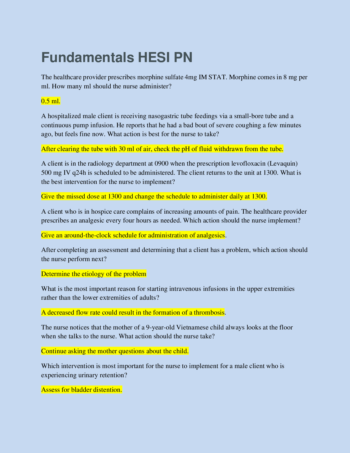 Preview image for NEW HESI PN FUNDAMENTALS